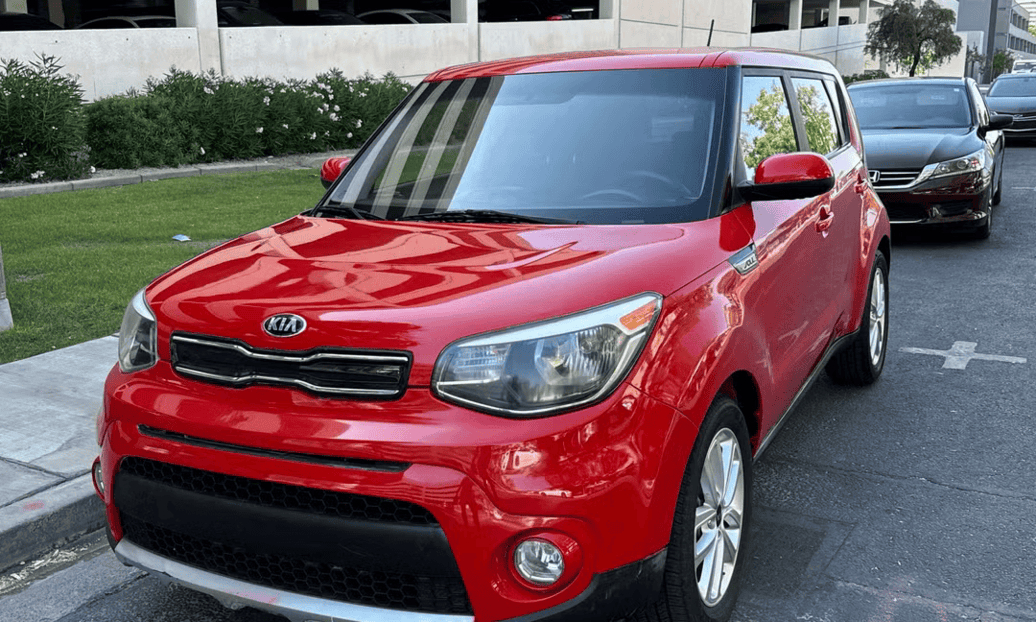 Red SUV car